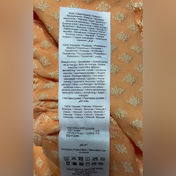 Pieces Orange Baby Doll Dress - Picture 4 of 4